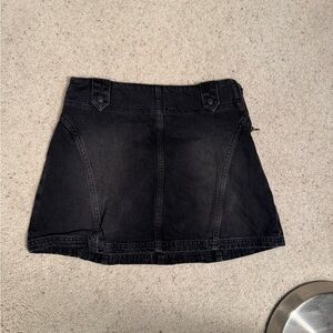 We The Free Black Denim Mini Skirt Size 26